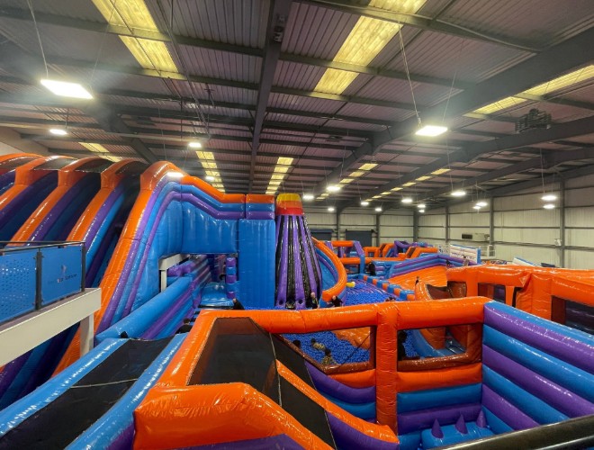 The interior of Inflata Nation seen from above