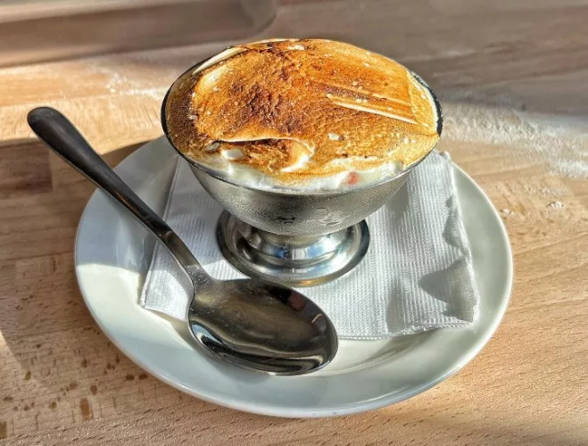 Baked Alaska gelato at Onda