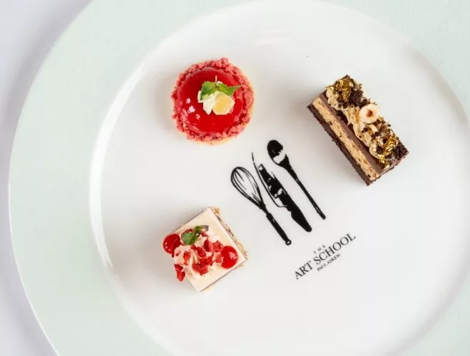 A trio of desserts at The Art School