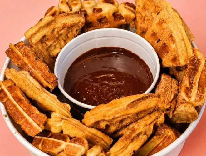 Waffles and chocolate at Blackstock Market