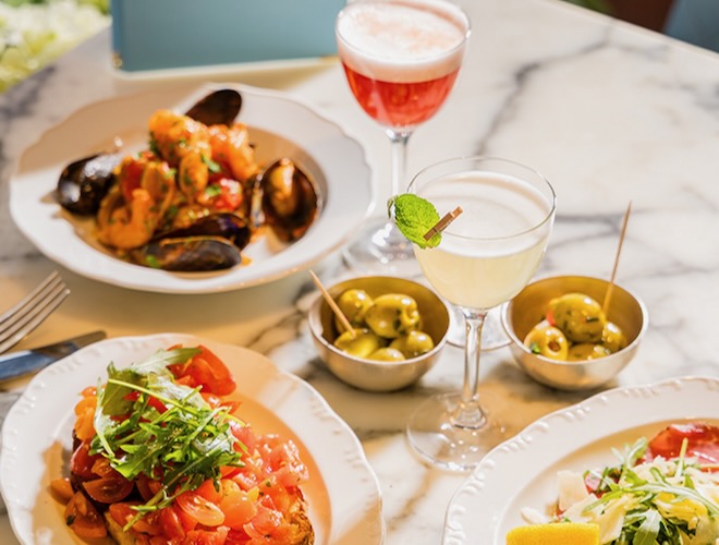 Cocktails and sharing plates at Cicchetti, Manchester.