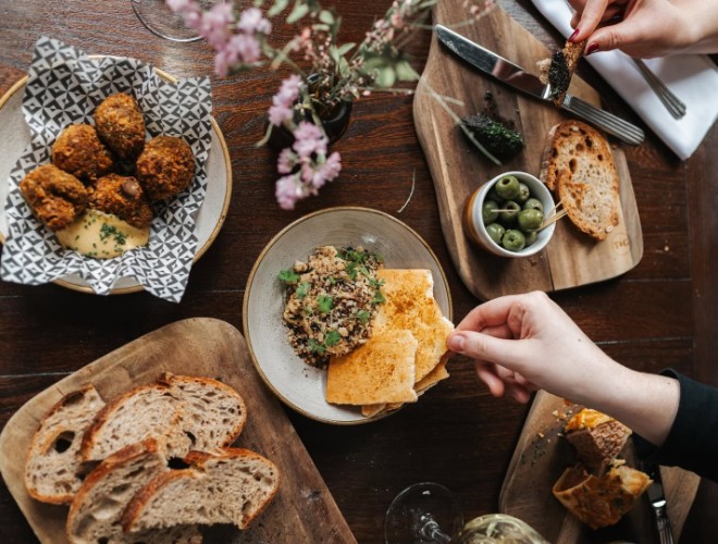 A range of dishes at The Black Friar