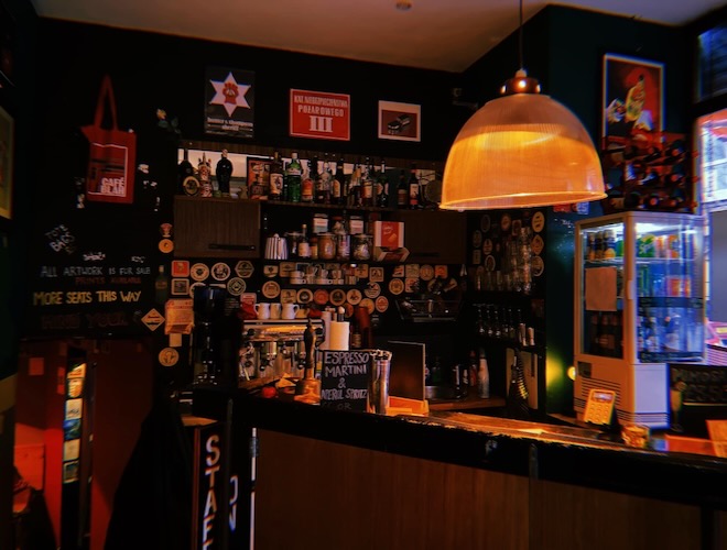 Inside Cafe Blah in Withington, Manchester.