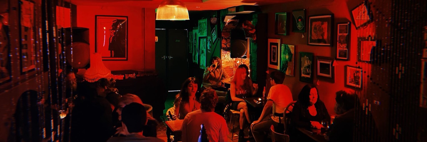 Inside Cafe Blah in Withington, Manchester.