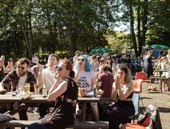 Beer garden at The Carlton Club