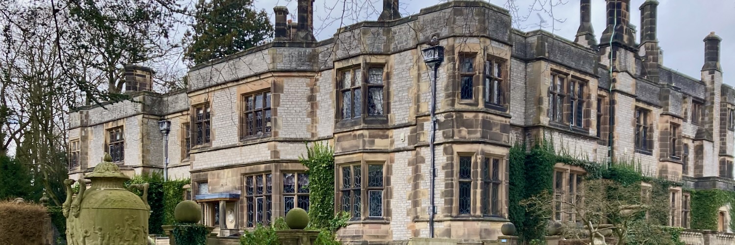 The manor house at Thornbridge Estate near Bakewell in the Peak District.