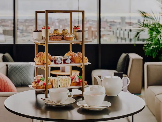 Big views and tiny patisseries make for a recommended afternoon tea at Gino DCampo's Sky Bar.
