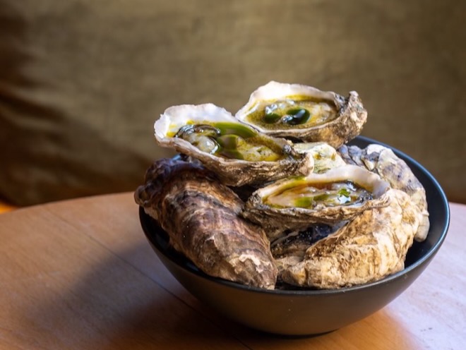 Oysters at Another Hand - one of Confidential Guides Hot 50 Manchester restaurants for October 2025