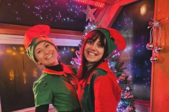 Christmas elves onboard Manchester River Cruises