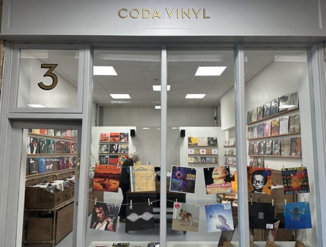 The exterior of Coda Vinyl in Glossop.