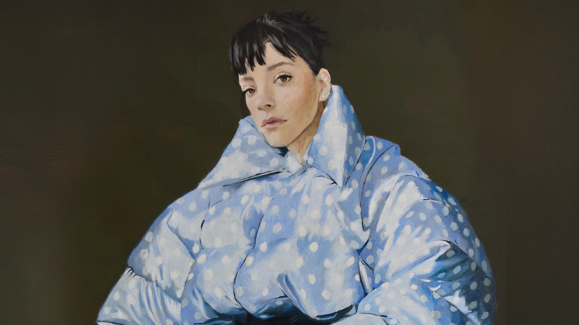 The cover of West End Girl by Lily Allen (painted by Nieves Gonnzalez)