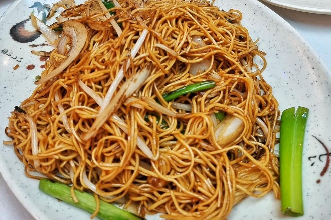 Stir-fried noodles at Happy Seasons