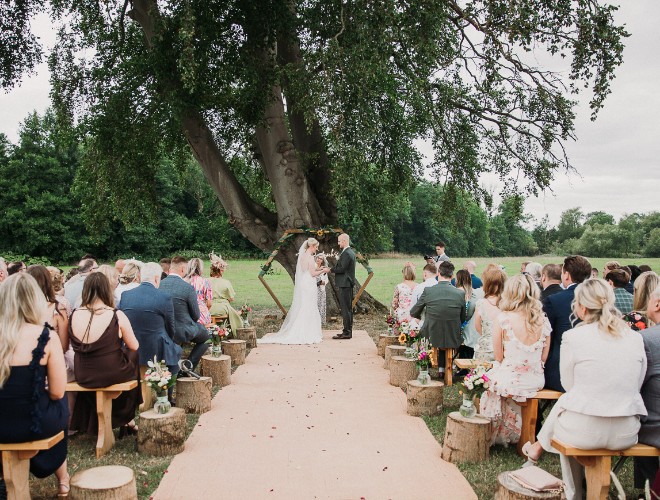 A natural wedding in the open air