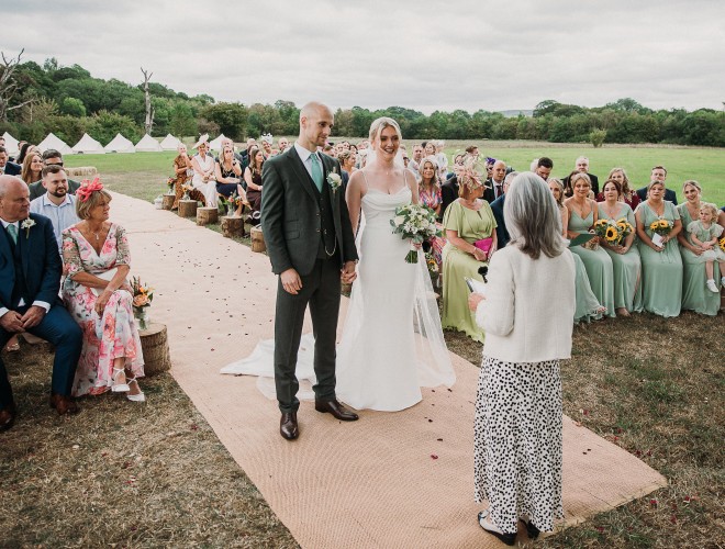Open air wedding at Swanley Meadows
