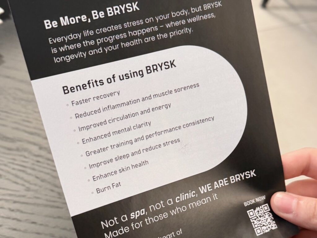 A leaflet from Brysk outlining the benefits of using Brysk.