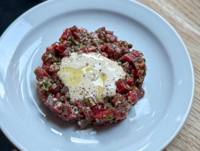 Steak tartare served at Erst in Manchester.