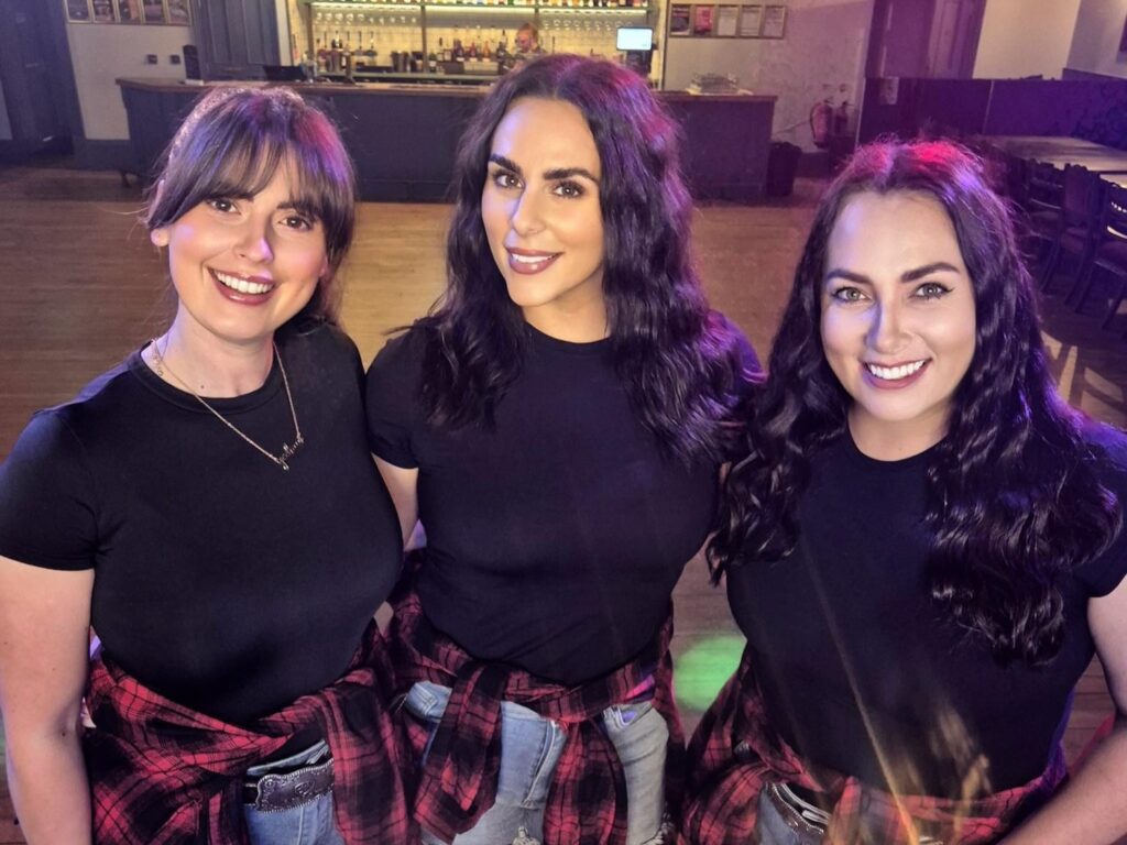 Janine, Laura and Hannah who run Boots & Bourbon Line Dancing