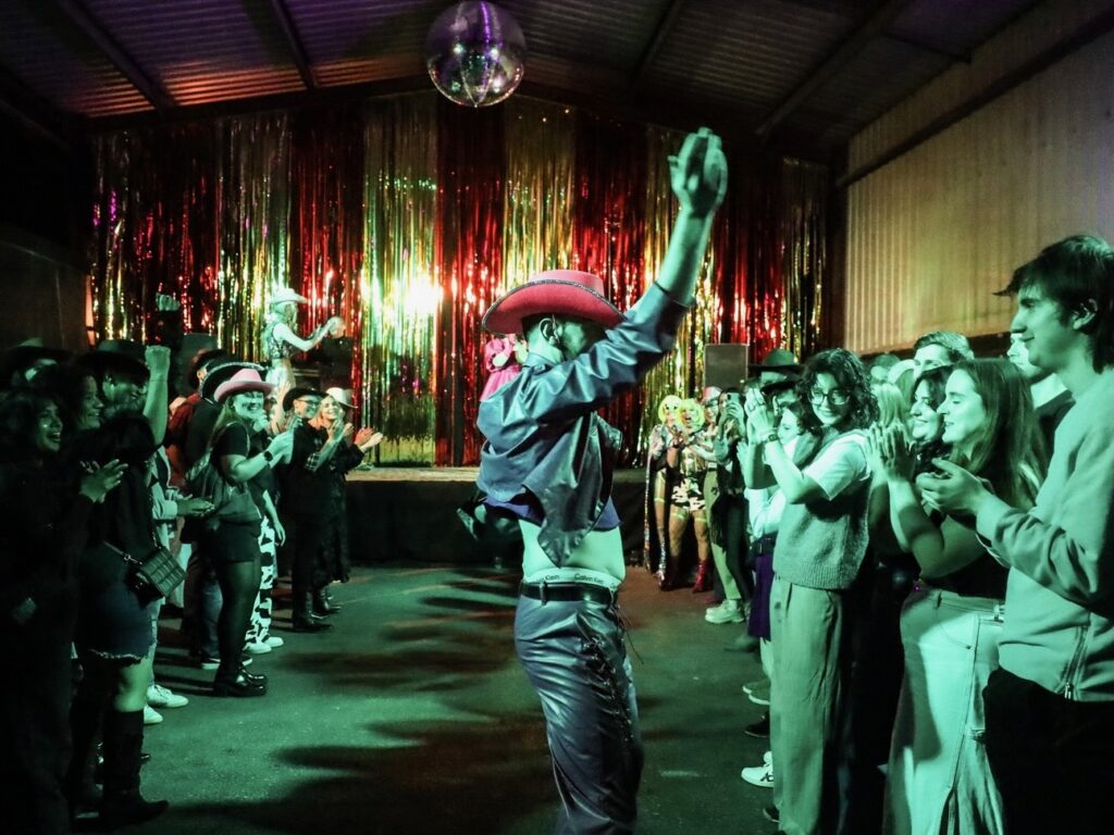 People line-dancing at Red Rodeo Club in Manchester.
