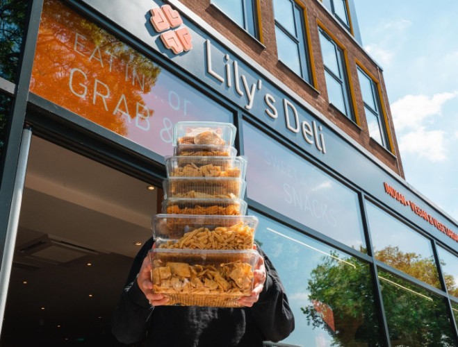 Boxes of snacks from Lily's Deli