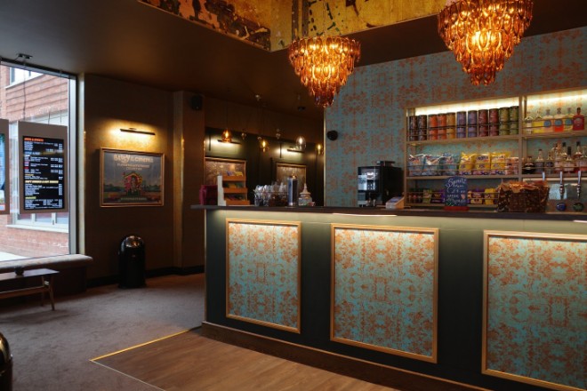 Bar and ticket desk at The Northern Light Cinema Stretford