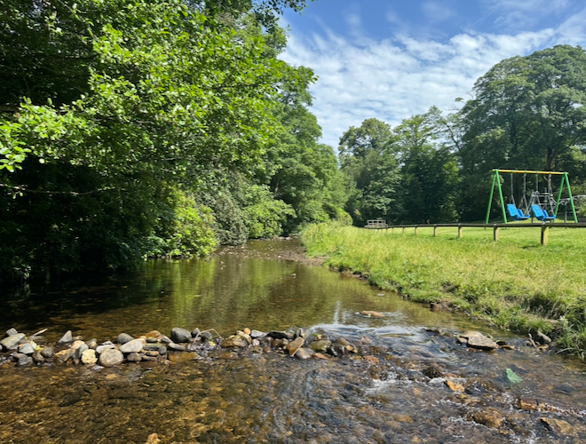 The river at Manor Park in Glossop.