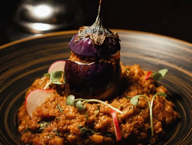 Baingan Bharta at TYGA, a roasted aubergine speciality