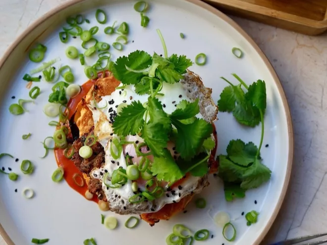 A brunch dish at Caravan in Manchester.