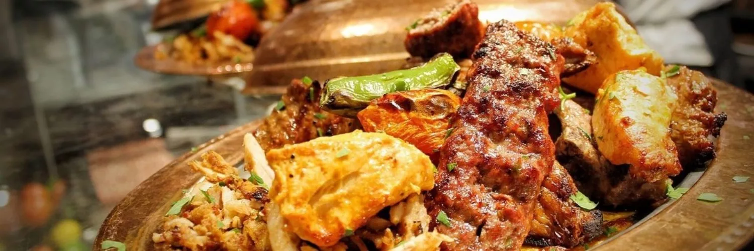 A meat platter at Cafe Istanbul