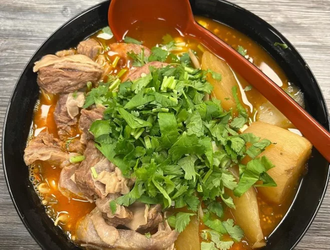 A bowl of comforting food at Konger Cafe