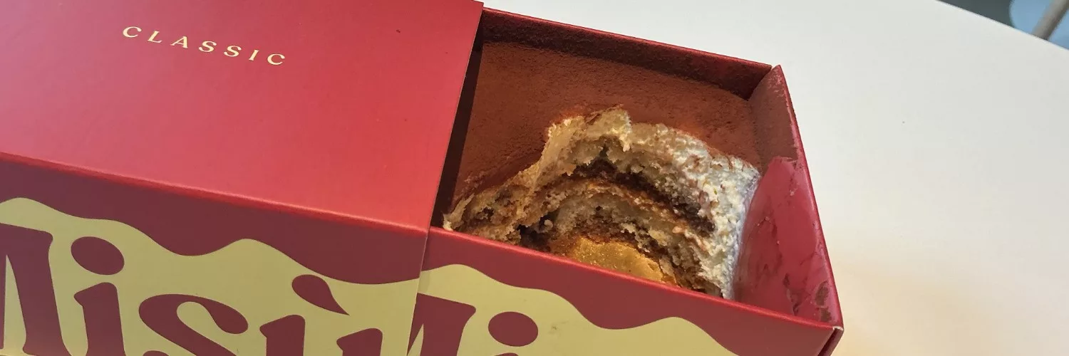 Classic tiramisu in a cute little drawer