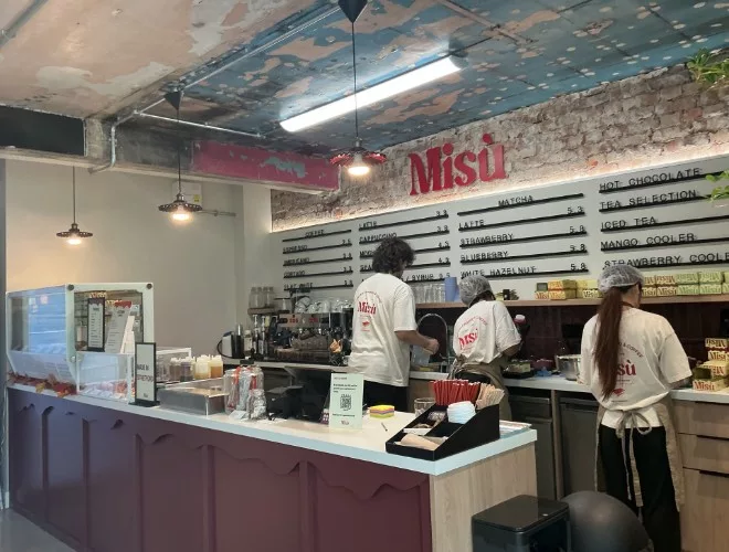 The staff at Misu making tiramisu